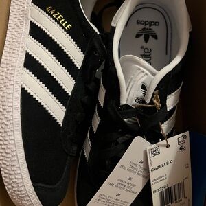 Adidas Gazelle Black and White Sneakers kids